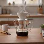 Versatile Borosilicate Glass Carafe, 22 oz Coffee Pot for Pour Over Brewing and Tea Serving with Handle - Image 2