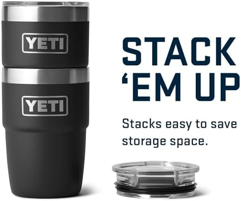 YETI Rambler 8 oz Insulated Coffee Mug with Lid - Stackable Double-Wall Vacuum Insulated Coffee Cup - DuraSip Ceramic Lining - Barista-Friendly Design - Stainless Steel - Dishwasher Safe - Image 4