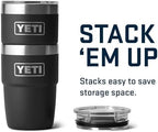 YETI Rambler 8 oz Insulated Coffee Mug with Lid - Stackable Double-Wall Vacuum Insulated Coffee Cup - DuraSip Ceramic Lining - Barista-Friendly Design - Stainless Steel - Dishwasher Safe - Image 4