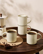 famiware Coffee Mug Set of 8, Star 12 oz Ceramic Mugs Cups Set with Handle - Image 3