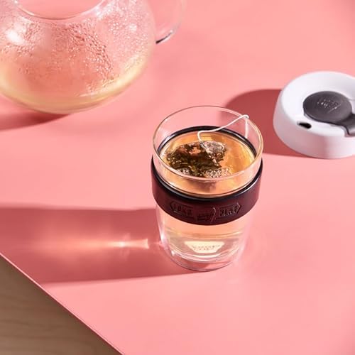 KeepCup Longplay Reusable Coffee Cup, 12 oz Tempered Glass Travel Mug with Removable Tritan Sleeve and Splashproof Lid, Dishwasher Safe, Milk - Image 3