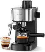 XIXUBX Espresso Machine, 6 Bar Compact with Milk Frother, Stainless Steel by XIXUBX