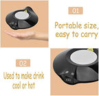 Yoidesu Cup Cooler Coffee Warmer, 2 in 1 Beverage Warmer and Drink Cooler, -3℃- 65 ℃ USB Heating and Cooling Mat Coffee Tea Beverage Cans Cooler & Warmer Heater Chilling Coasters(Black) - Image 4