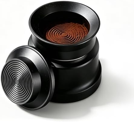 Bincoo Aluminum Coffee Tamper for Moka Pot,Italian Coffee Maker Dosing Funnel For Moka 2 Cups (Black) by Bincoo