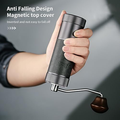 Manual Coffee Bean Grinder, Portable Hand Espresso Grinder with 6 Star CNC Stainless Steel Conical Burr,16 Internal Adjustable Setting and Double Bearing, Portable Carry Bag, 25g Capacity - Image 3