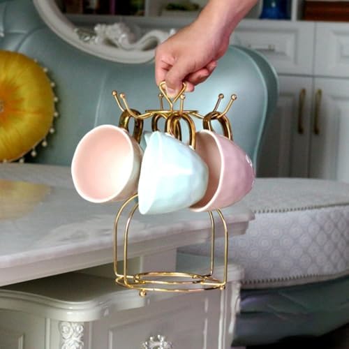 Golden Iron Mug Holder Stand for Storing and Drying Mugs - Image 6