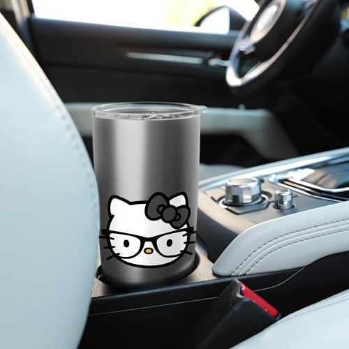 Hello Kitty Nerd Glasses Black Stainless Steel Insulated Tumbler - Image 6