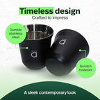 Kalmateh Heat Resistant Espresso Cups Set of 4 – Double Wall Insulated Stainless Steel Espresso Cup Set – Unbreakable 2.7oz / 80ml Demitasse Coffee Cups - Image 4