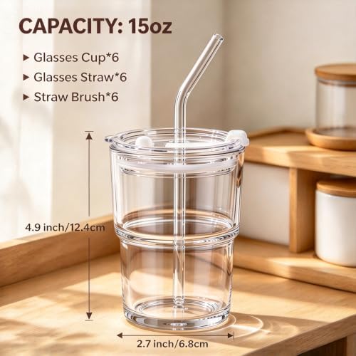 Matcha Cup Iced Coffee Tumbler, 15 oz, Set of 6 - Image 3