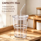 Matcha Cup Iced Coffee Tumbler, 15 oz, Set of 6 - Image 3