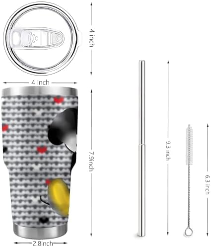 30 Oz Tumbler with Lid and Straw, Travel Coffee Mug Thermal Cups for Hot and Cold Drinks, Exquisite Stainless Steel Insulated Coffee Cup for Woman Girl - Image 2
