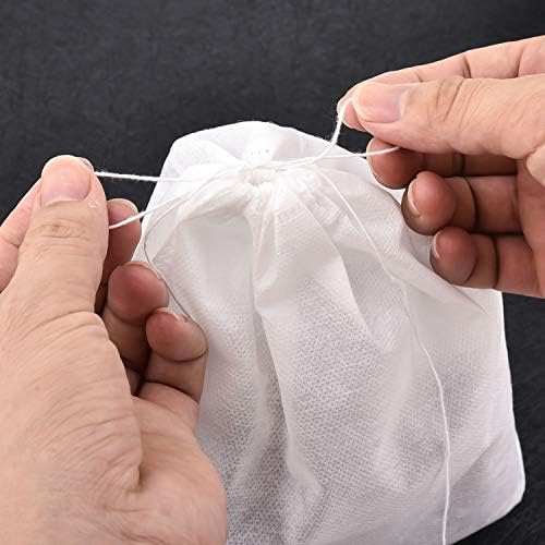 TamBee Large Empty Tea Bags for Loose Leaf Tea Cold Brew Bags Reusable Tea Bag Bath Tea Bags for Tub Tea Sachets Coffee Filter Bags 8" x 10" 200 Pcs for Party Dinner Family - Image 6