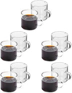 Cabilock 10pcs High Borosilicate Glass Coffee Mugs Small Espresso Cups Dual Spout Design for Easy Pouring for Compact and Portable Drinkware by cabilock
