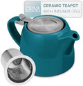 ORNA Ceramic Teapot with Tea Infuser – Small Tea Pot for Loose Leaf Tea – 550ml / 18.6 Oz Porcelain Non-Stove Teapot for 2 Cups with Tea Strainer (Ocean) by Unknown