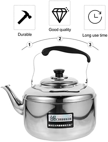 6L Stainless Steel Whistling Tea Kettle for Stovetop and Induction, Large Capacity Teapot with Handle, Efficient Heating for Gas and Electric Cookers - Image 7