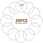 CAPMESSO Reusable K Cups with 20pcs Silicone Gaskets: Stainless Steel Reusable Coffee Pods - Dual-Mesh Refillable Coffee Filter for Richer Coffee NO Grit - Image 5