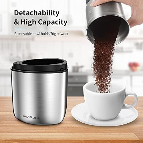 SHARDOR Electric Coffee Bean Grinder, Spice Grinder, 1 Removable Bowl with Stainless Steel Blade, Silver - Image 4