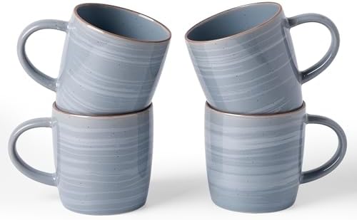 famiware Coffee Mugs Set of 4, Meteor 13 oz Ceramic Mug Cup Set with Handle by Famiware