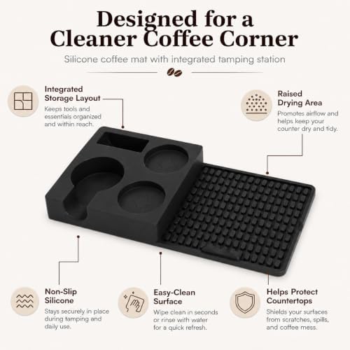 Silicone Espresso Tamping Station，Tamping Mat for Coffee Bar - Image 3