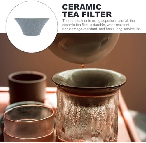 2Pcs Classical Japanese Coffee Filters Ceramic Coffee Dripper Reusable Dripper Paperless Tea Strainer Chinese Kung Fu Tea Culture, 4.52x4.52x2.36inch - Image 4