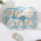 Water Pitcher Teapot Teacup Set Home Living Room Ceramic Hospitality Kettle Cup Tea Set Teacup Set Water Jug - Image 5