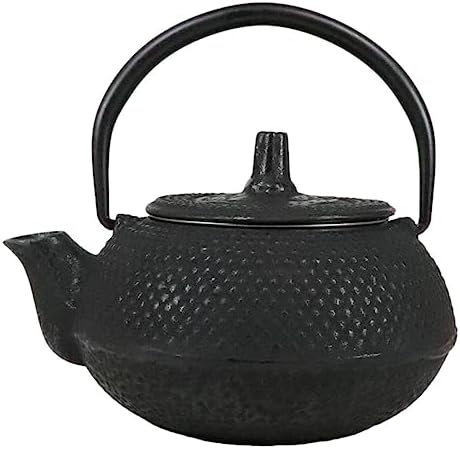 Ebros Gift Small Traditional Japanese Tetsubin Black Cast Iron Teapot Imperial Hobnail Design Tea Pot 9 fl oz Capacity Personal Size Asian Fusion And Housewarming Accent Decorative Teapots - Image 6