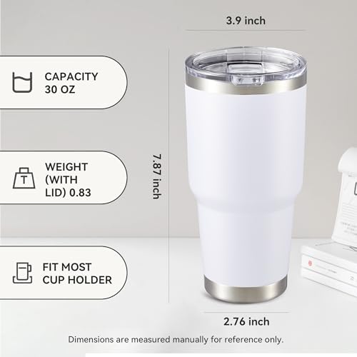 30 oz Tumbler with Lid Stainless Steel Tumblers Bulk, 8 Pack - Image 4