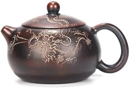 Tea Pots For Loose Tea Chinese Hand-carved Dragon Pattern Teapot, Portable Outdoor Large-capacity Tea Set, Teapot, Tea Set, Coffee Pot, Household Tea Ceremony Supplies Tea Infuser Pot - Image 7
