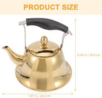 ERINGOGO 2L Whistling Tea Kettle Stovetop, Stainless Steel Teapot Water Kettle with Removable Tea Infuser, Mirror Polished Retro Tea Maker for Gas, Induction - Image 2
