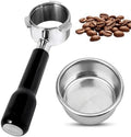 54mm Bottomless Portafilter with WDT Espresso Distribution Tool fit Breville Barista Express Machines BES870XL 880BSS 878BSS 840XL 500BSS 450BSS BES500,3 Ears Espresso Portafilter with 18g Basket by Unknown