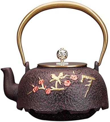 Japanese Tetsubin Tea Kettle Cast Iron Teapot with Stainless Steel Infuser - Image 2