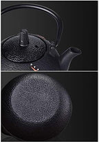 Classic tea kettle, Cast Iron Teapot,Small Japanese Cast Iron Teapot with Stainless Steel Infuser for One Person, Antique Tetsubin Tea Kettle for Loose Leaf Tea, Black 290ML - Image 7