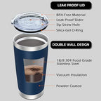 20oz Tumbler with Lid Stainless Steel Tumblers Insulated Mug Navy 12P - Image 3