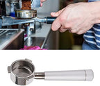 Cryfokt Stainless Steel Bottomless Coffee Portafilter 54mm 3 Ears (Silver) - Image 4