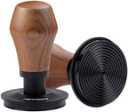 Normcore 58mm Espresso Coffee Tamper V4.1 Upgraded, Spring Loaded Tamper Fits 58mm Portafilters, Titanium PVD Coating Ripple Base, Genuine American Walnut Handle by NORMCORECOFFEETOOLS