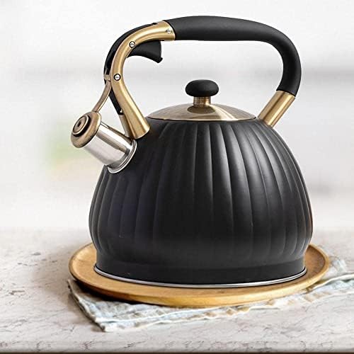 Stovetop Teapot For Home And Restaurant 3.5L Whistling Kettle For Gas Stove Stainless Steel Whistle Tea Water Bottle Pot Pumpkin Shape - Image 6