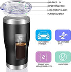 VEGOND 20oz Tumbler Stainless Steel Tumbler Cup with Lid And Straw Vacuum Insulated Double Wall Travel Coffee Mug(Black 12 Pack) - Image 3