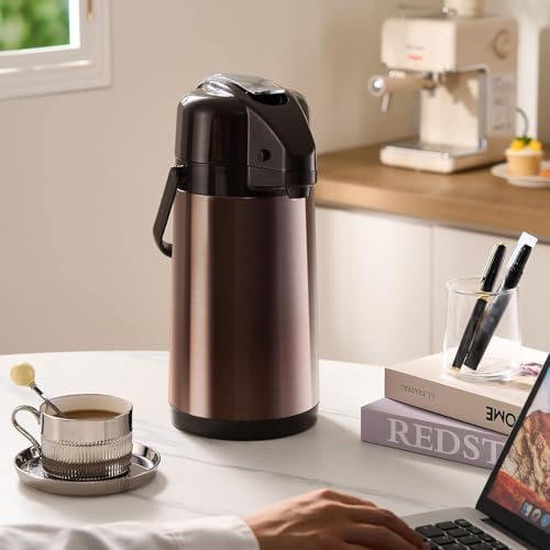 PARACITY Coffee Dispenser with Pump, 2 Airpot Carafes, 84.5 fl oz Each - Image 2