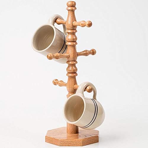Lehman's Coffe Mug Tree, Amish Made Wooden Coffee or Tea Cup Holder, 15.75 inches by Lehmans