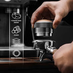 54mm Espresso Tools Set | Black Calibrated Tamper | Coffee Distributor with Walnut Decoration | Fit 54mm Breville & Sage Barista Espresso Machine - Image 6