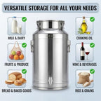 5-125L Milk Can Bucket, 304 Stainless Steel Water Dispenser with Spigot - Image 4