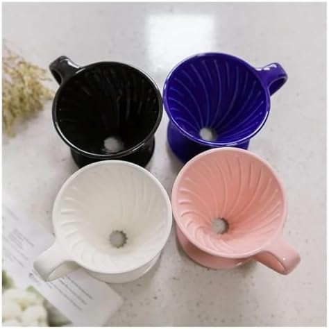 Ceramic V-Shaped Conical Coffee Filter Cup For Pour Over Smooth And Easy To Clean Drip(Pink,Serves 1-2) - Image 2