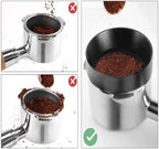 Espresso Dosing Funnel 6 Pcs Coffee Measuring Ring, Espresso Brewing Tool, Maker (51MM 53MM 58MM)(Black 58mm) - Image 3