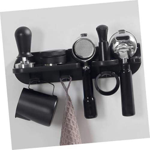 No-drill Espresso Organizer Shelf Floating Coffee Station Holder for Tamper Accessories Wall Mounted Storage for Espresso Machines Easy Installation - Image 4
