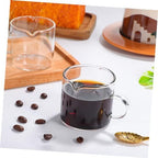 Cabilock 10pcs High Borosilicate Glass Coffee Mugs Dual Spout Espresso Cups Comfortable Handle Clear Small Pitchers for - Image 2