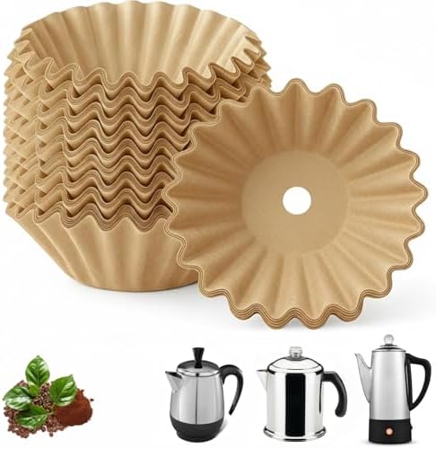 Percolator Coffee Filters, 5 Cup Coffee Filter, 100/200/300pcs Percolator Coffee Filters, for Farberware, Primula, Coletti, Elite Gourmet, Disposable Coffee Filter Unbleached (300) by Unknown