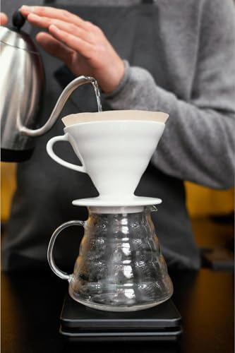 Black Ceramic V60 02 Dripper for Filter Coffee, Smooth Finish, 0-199ml Capacity, Includes Care Instructions - Image 5