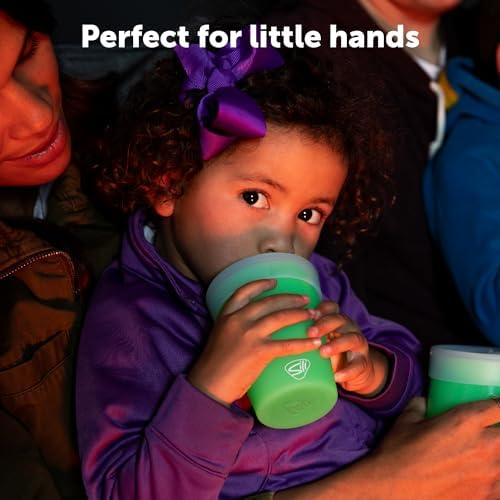 Silipint 8oz Silicone Tumbler with Straw and Lid – Unbreakable, BPA Free, Non-Toxic, Dishwasher, Microwave, Freezer Safe Tumbler Cup – Reusable Drinkware for Juice (Glow Green, 8oz - Pack of 4) - Image 5