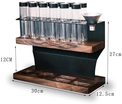 Coffee Bean Cellar Hopper,Coffee Bean Storage Display Rack,with 1-Way Exhaust Valve,Single Bottle 23-25g, for Cafe Kitchen - Image 5