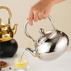 Gold Tea Kettle Stovetop, 304 Stainless Steel Tea Pot, Teapot with Tea Strainer Home Restaurant Induction Cooker - Image 3